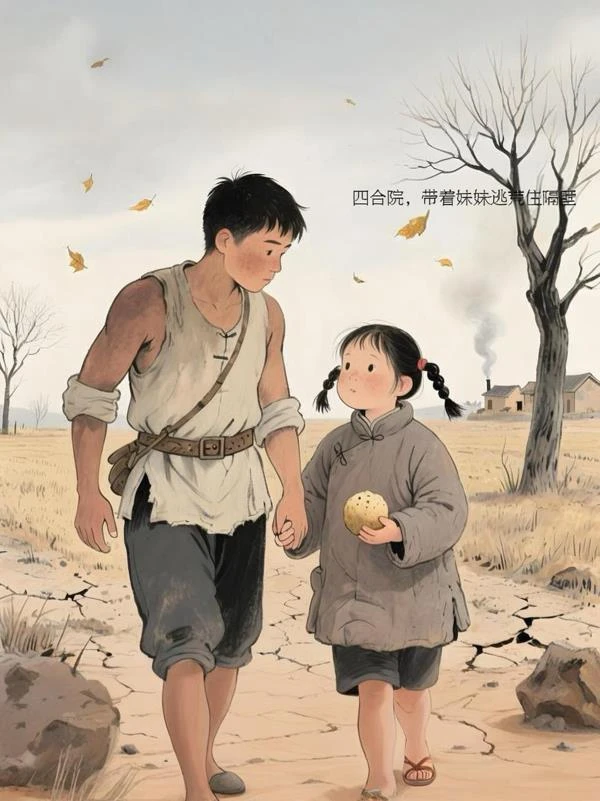 四合院，帶着妹妹逃荒住隔壁